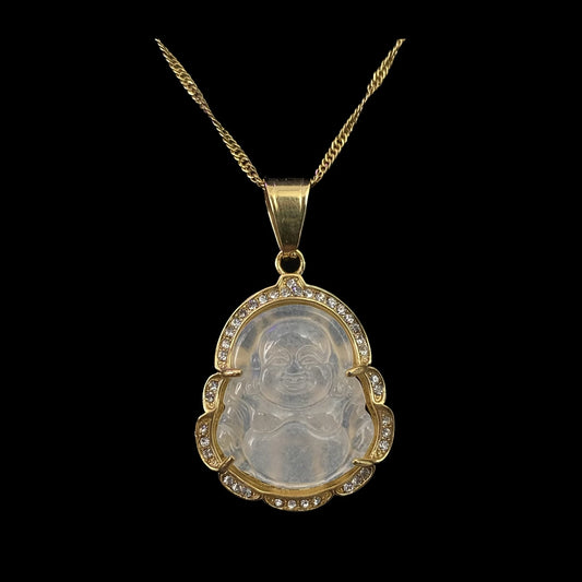 Clear Small Buddha Necklace