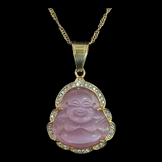 Pink Small Buddha Necklace